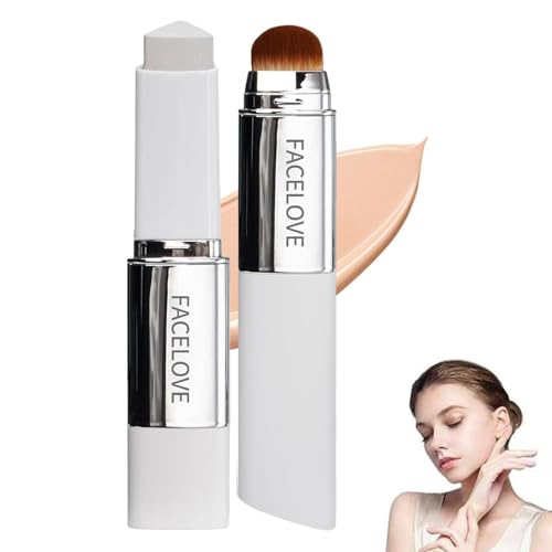 Facelove Foundation Stick mit Pinsel 2026 Facelove Veränderbares Foundation-duo mit lsf 15 12 Stunden Halt und Natürlicher Feuchtigkeitsspendender Lang Anhaltender für Alle Hauttypen (weiß)