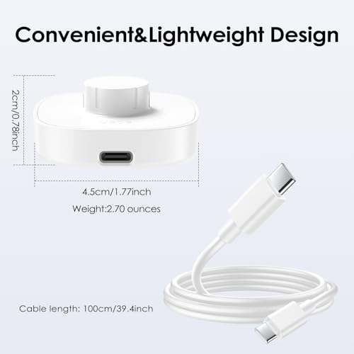 BOVIPO Compatible with Oura Ring Gen 4 Charger, Not for Oura Ring Gen 3, Fast Charging Dock with USB-C Cable for Smart Accessories (White, Size 9) by BOVIPO - Image 4