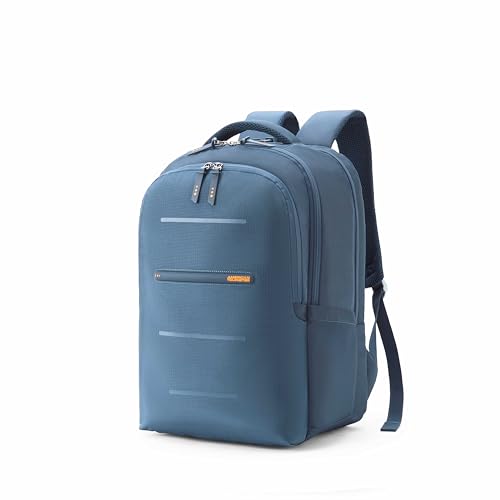Image of American Tourister Arden | 34 Ltrs | 3 Compartments | Bottle Pocket | Ergonomic Padded Back Panel & Shoulder Straps | Laptop Backpack | 1 Year International Warranty | Elemental Blue