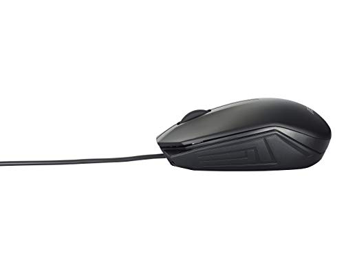 Asus, UT280, mouse ottico (con cavo, per mancini e destrorsi, 1000 dpi) Un colore nero