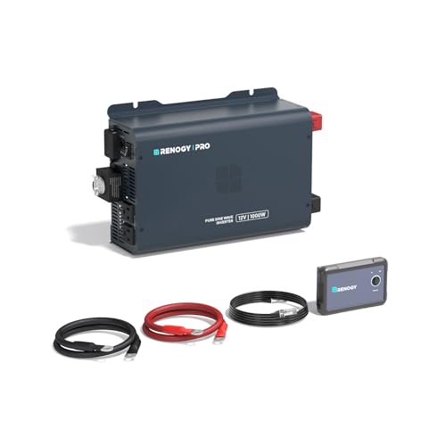 Renogy Pro 1000W Pure Sine Wave Inverter 12V to 120V, 92% High-Efficiency