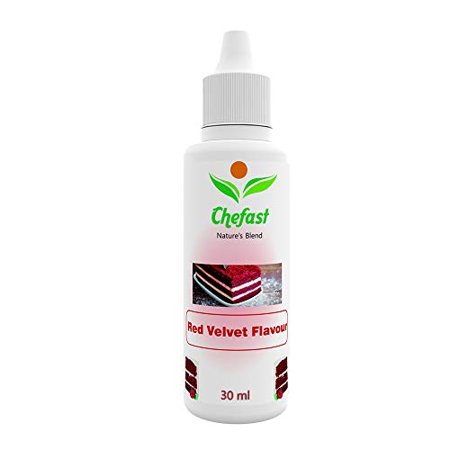 Chefast Red Velvet Flavour Baking Essence for Cake, Ice-Cream, Chocolates, Milkshakes- 30ML ( Use 2-3 Drops Essence for 250 Grm Cake) This is Flavour only Not a Color