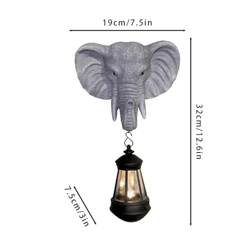 Elefante de resina solar para iluminar con encanto los senderos de tu jardín 5