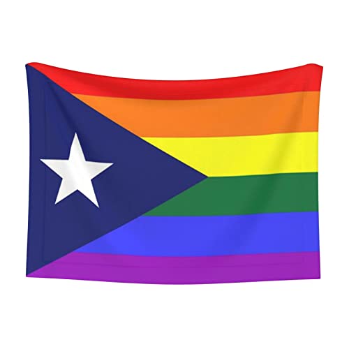 Puerto Rico Rainbow Gay Pride Flag Soft and Cozy Pet Blanket for Dogs and Cats - Versatile and Comfortable Medium