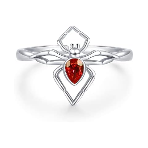 TRISHULA Spider Ring for Women, 925 Sterling Silver Adjustable Spider Open Thumb Ring Cute Animal Spider Gift for Mom Daughter Wife Cover