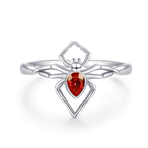 Bague araignée en argent 925 gothique et ajustable de haute qualité