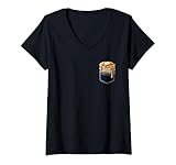 Photo Gallery donna pancake in tasca colazione cibo pocket pancake tees maglietta con collo a v Photo Gallery donna pancake in tasca colazione cibo pocket pancake tees maglietta con collo a v