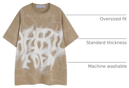 Image of Aelfric Eden Mens Graphic Tee Shirts Oversized Baggy Loose Cotton T-Shirt Streetwear Casual Summer Y2k Shirt