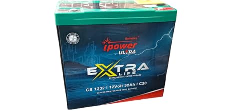 Image of Electric Scooty Free Sealed Lead Acid Battery 12V 32Ah(Black Green) SMF Battery