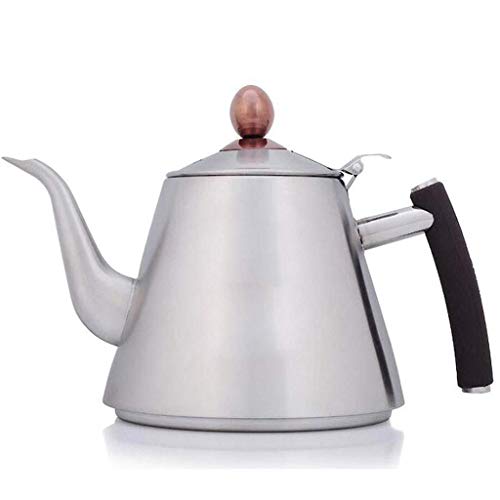 Whistle Kettle Kaffeekanne 304 Edelstahl-Warmwasserbereiter Induktionsherd Spezial Verdickter Flacher Boden 1L Teekanne A.