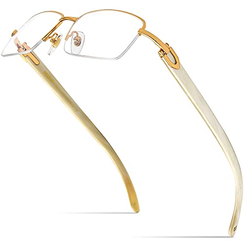 Image of HEPIDEM 100% Really Buffalo Horn Handmade Sun Glasses Square Rimless Luxury BUffs Sunglasses 0816