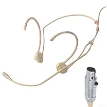 【Lightweight and Comfortable】The Beige Earhook Headset is made of lightweight material, making it comfortable to wear for extended periods of time. 【Secure and Discreet】Constructed with a smooth steel ear-hang design, this microphone can be firmly wo...