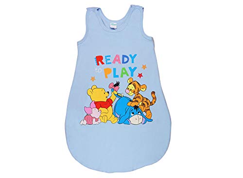 Preisvergleich Produktbild Disney Baby- und Kinder- SOMMER-SCHLAFSACK ÄRMELLOS Baumwolle UNGEFÜTTERT,GRÖSSE 56-62, 68-74, 80-86, 92-98, 104-110 Bein-Freiheit Farbe Blau, Größe 92 / 98