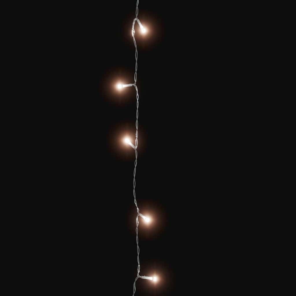 Catena luminosa a LED con 300 LED, decorazione natalizia, decorazione natalizia, per interni ed esterni, giardino, balcone, bianco caldo, 30 m, in PVC