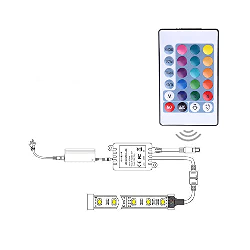 WANGCL 2PCS 24 Keys Wireless IR Remote Controller with Receiver LED Strip Controller RGB Controller for 3528 5050 SMD RGB LED Strip Lights - Image 4
