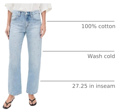Image of PISTOLA - Lexi Mid Rise, Signature Bowed Straight Jeans - Light Denim Jeans