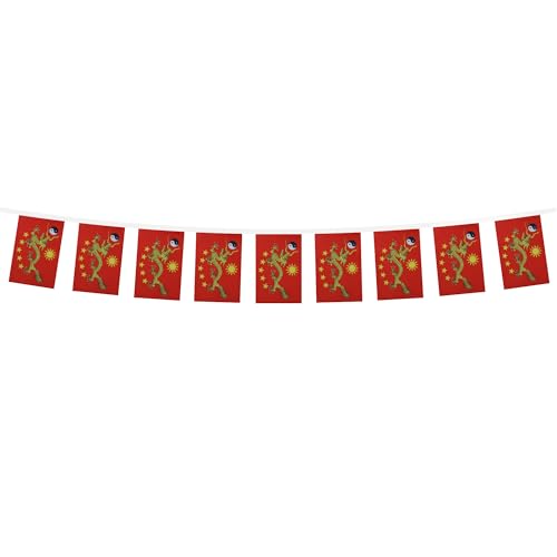 Image of AZ FLAG Imperial China New 6 meters BUNTING Flag 20 flags 9'' x 6'' - imperial Chinese STRING flags 15 x 21 cm