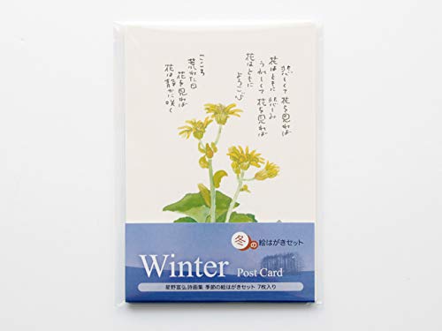 グロリアアーツ 星野富弘 ポストカード冬の絵はがき 詩画集 7枚セット No.9434