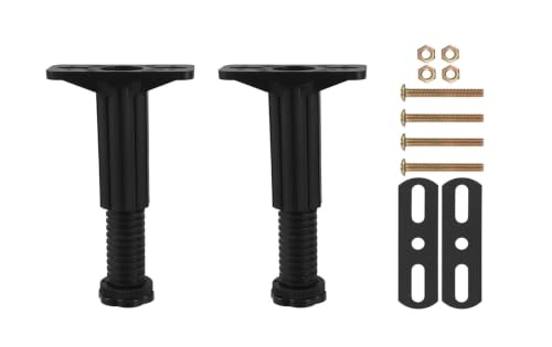 Patas de cama de metal robusto con base reforzada de plástico pesado regulable