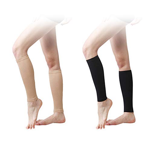 Envoltório de panturrilha, Andoer Calf envoltório esportivo mangas elásticas de compressão de perna