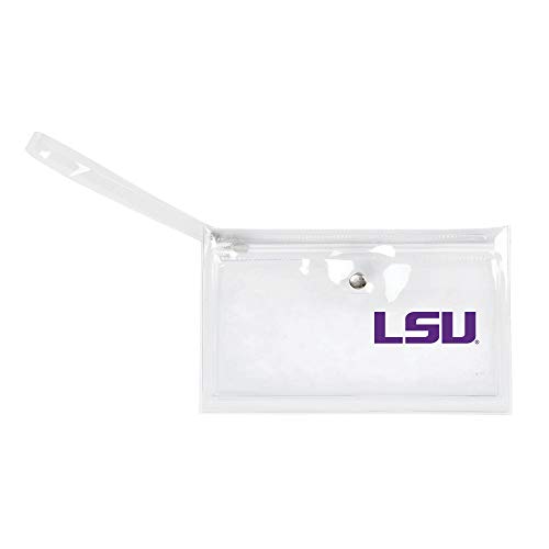 Image of Littlearth - LIWXY NCAA LSU Tigers Unisex Ncaancaa Ticket Wristlet, Clear, 9 inch by 5.25 inch