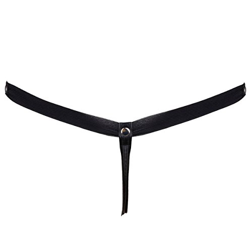 iiniim Mens Faux Leather Pouch Briefs Jockstrap G-String Gay Underwear2