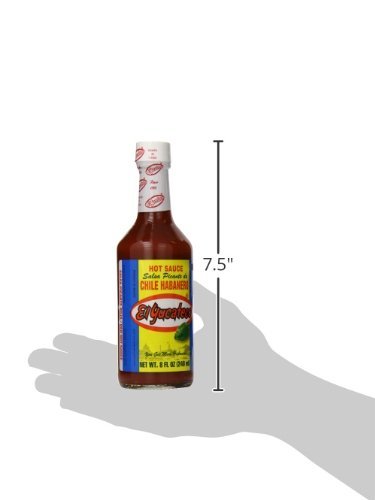 El Yucateco Chile Habanero Hot Sauce Bottle Red, 8 Ounce (Pack of 3)