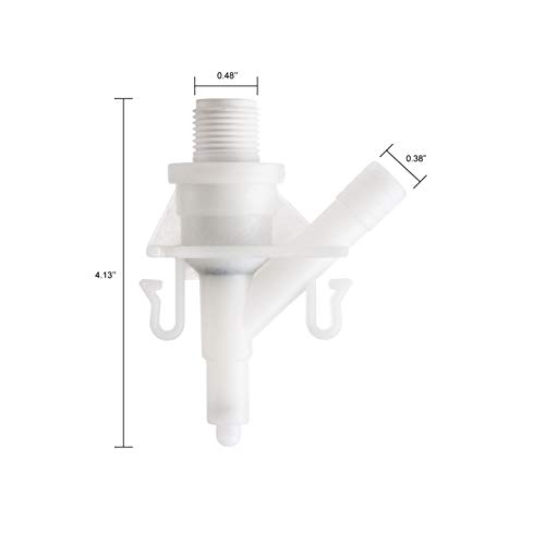 Halotronics Rv Water Valve Replacement Kit For Pedal-Flush Toilets - Compatible With Sealand Dometic 300, 301 310, 311, 320, 321 - Hardware Included #TOP2