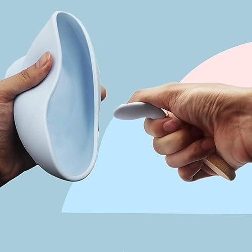 Image of Baby Feeding Bowl & Spoon Set | Silicone Suction Bowl for Baby Food | BPA-Free Baby Bowl and Spoon Set | (Sky Blue)