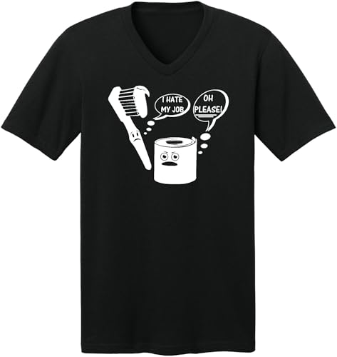 Image of I Hate My Job Toothbrush Toilet Paper Funny Top Toothbrush Toilet Paper Humor Graphic Cotton Tee Adult Youth Tall Men Women