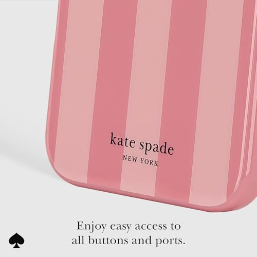 Image of kate spade new york iPhone 17 Pro Max Case - Compatible with MagSafe - Designer Phone Case - Stripe Rose Coral