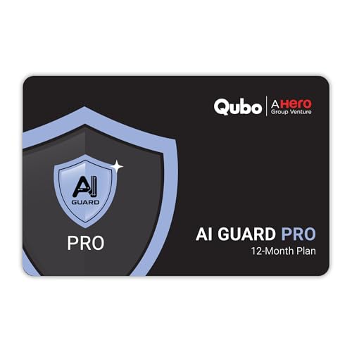 Image of Qubo AI Guard Pro | 12-Month Plan | 7-Day Cloud Backup | Advanced AI-Person & Motion Detection | Image Alerts | Intruder Alarm | Multiple Logins