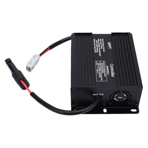 Fafeicy Contrôleur de Charge Solaire MPPT, Reconnaissance Automatique de Tension pour Systèmes de Batterie 24 V-72 V, Utilisation Multi-protection à 99 % des Panneaux pour Camping (900W)