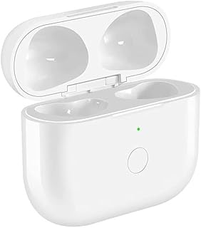 Newest Replacement Charging Case Compatible with AirPod 3rd Generation, Air pods 3 (Not for Airpod Pro) with Pairing Sync Button Without Earbuds, White