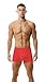 Hoerev Pack of 4 Mens Super Soft And Comfortable Fiber Briefs Trunks Underwear，4Red，M