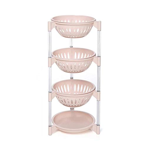 Multifunctional storage basket Fruit Vegetable Storage Rack Kitchen Storage Floor Multi-layer Plastic Household Fruit And Vegetable Storage Dish Fruit Storage Basket Shelf Kitchen fruit and vegetable