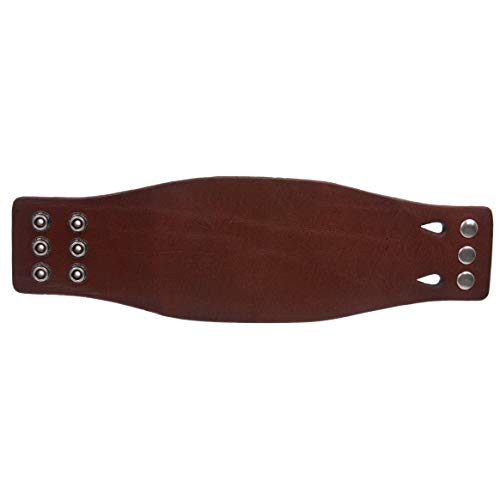 Beltiscool 3 Inches Wide Oil Tanned Leather Wristband Cuff Bracelet2