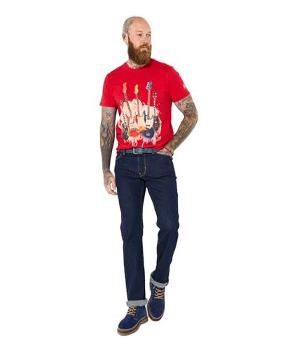 Joe Browns Men's Music Lover’s Tee T-Shirt, Red, XXL