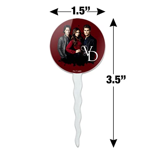 Graphics & More CUPT.CIR.ACR.6PK.WBT1349 The Vampire Diaries Group Cupcake Picks Toppers Decoration Set Of 6 thumb #5