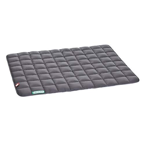 Doctor Bark Hundedecke – weiche, hochwertige Hundematte für größere Hunde, robuste Indoor-Outdoor Liegedecke, waschbar bis 95 °C (Gr. L, 100x80 cm, Grau)