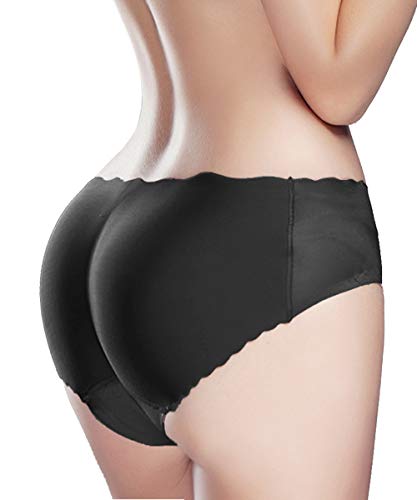 Sliot Women Butt Pads Enhancer Panties Padded Hip Underwear Shapewear Butts Lifter Lift Panty Seamless Fake Padding Briefs (Black, S) #TOP1