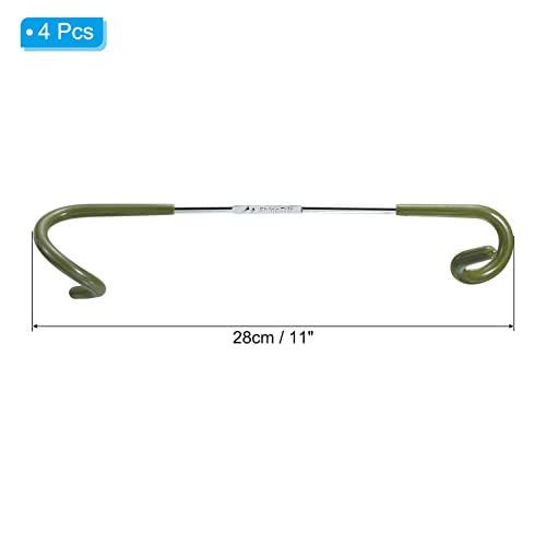 PATIKIL Camping Lantern Hook Hanger, 4 Pack Camping Equipment Tent Lamp Hook Pole Hanger for Outdoor Hiking Olive Green - Image 2