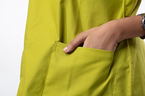 Image of UNIFORM CRAFT Women's Scrub Suits DSVX || 4 pocket scrubs | Ideal for doctors, dentists, vets, nurses & healthcare professionals (Lime Green, XXL)