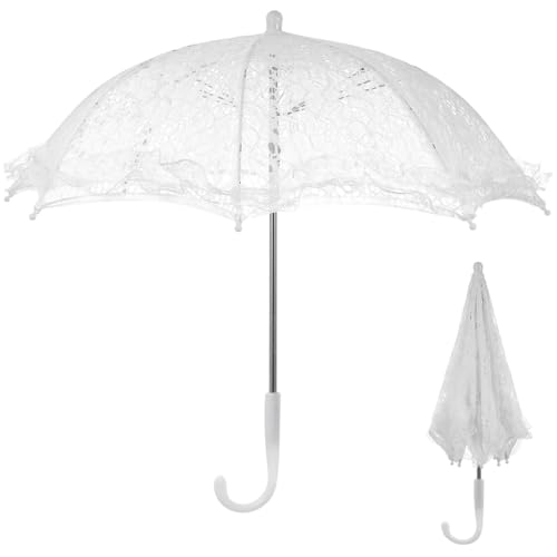 Sombrilla de encaje para bodas y fiestas, el accesorio bordado perfecto para regalar a la novia