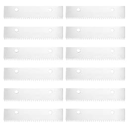 PATIKIL 12 Pcs Replacement Blades for Packing Tape Dispensers, 3.1 x 0.7inch 8072 Tape Dispenser Blade Carbon Steel for Home Office Warehouse Wrapping Packaging Mailing Shipping, Silver