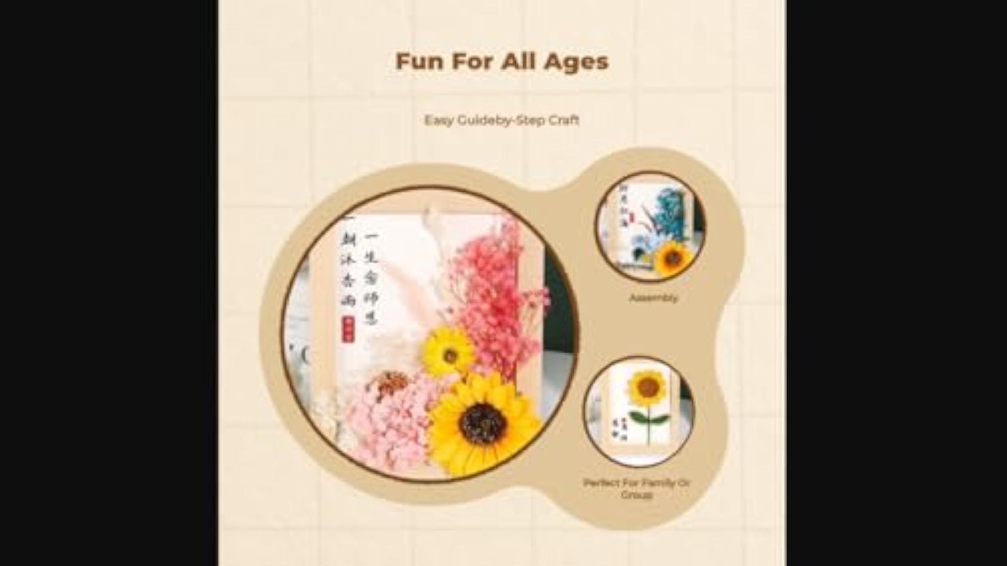 DIY Sunflower Frame Kit for Home Decor Gift