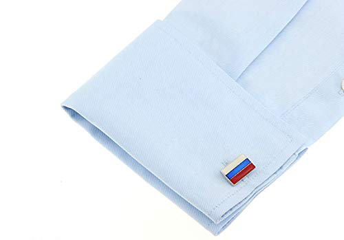 Daesar Mancuernillas para Hombre con Bandera Rusa miniatura 4