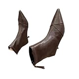 Women Winter Pointed Toe Elegant Thin Low Heel Dress...