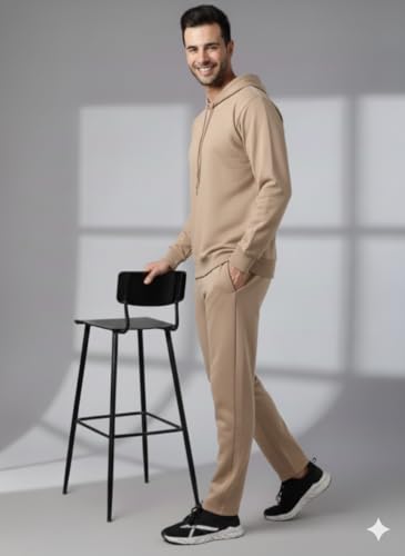 Image of Mack Jonney Solid Track Suit for men | Co-ord Set | Warm Fleece Tracksuit Set | Full Sleeve Hoodie