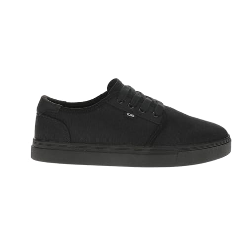 TOMS Mens Carlo 2.0 Canvas Lace Up Sneakers Shoes Casual - Black